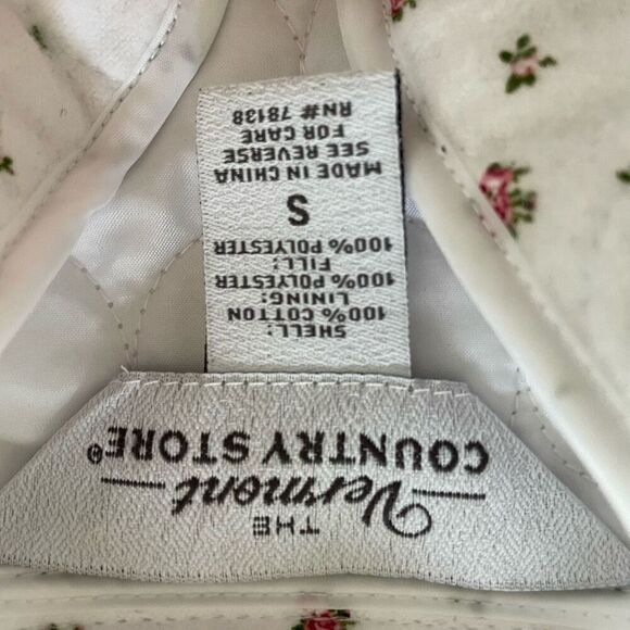 NWOT The Vermont Country Store Double-Quilted Long Cotton Flannel Robe $110 S 6 - Picture 9 of 9